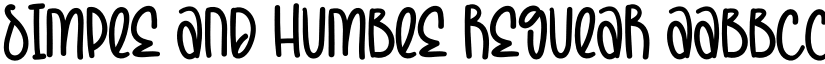 Simple And Humble Regular font