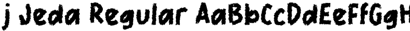 j Jeda Regular font