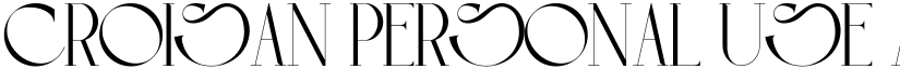 CROISAN Personal Use font