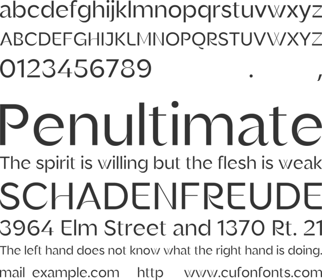 Brendiva font preview