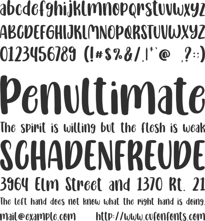 Lovely Bestie font preview