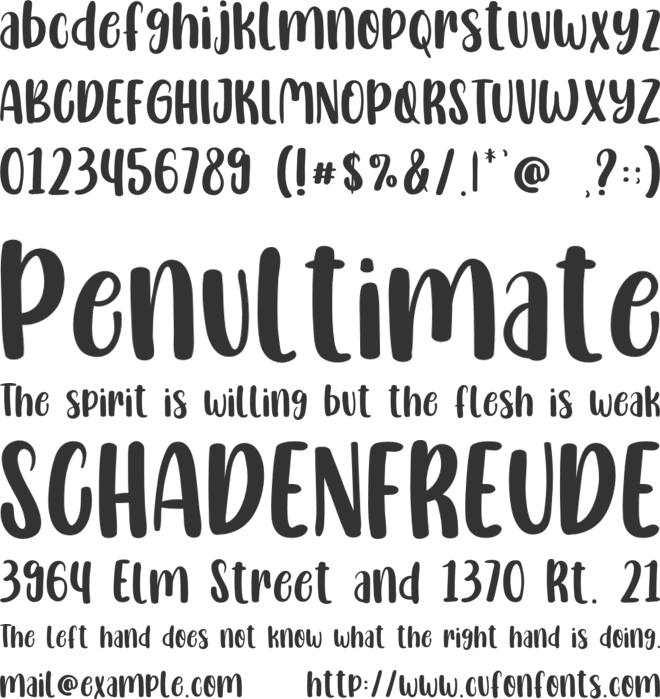 Lovely Bestie font preview