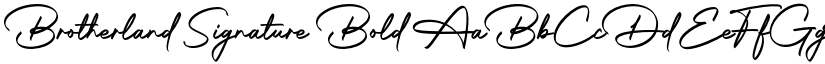 Brotherland Signature Bold font