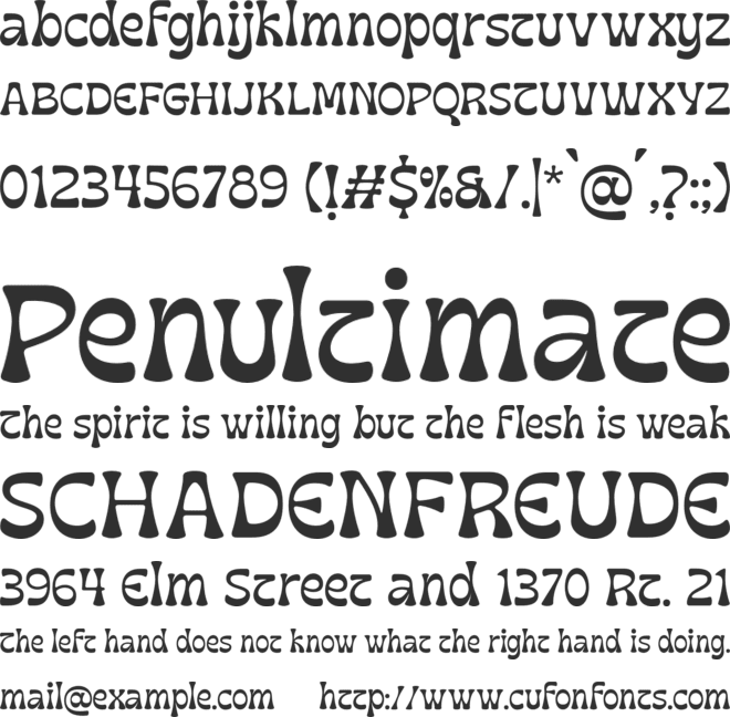 Mongky Waving font preview