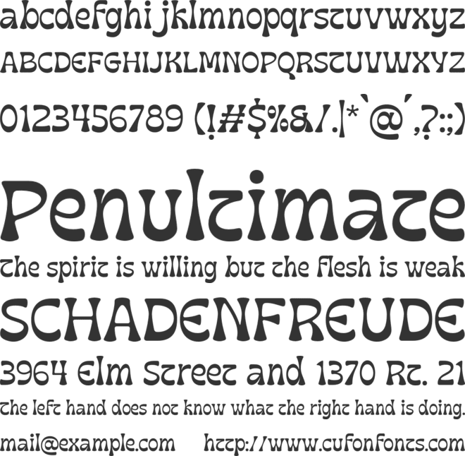 Mongky Waving font preview