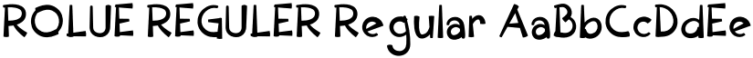ROLUE REGULER Regular font