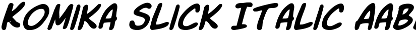 Komika Slick Italic font