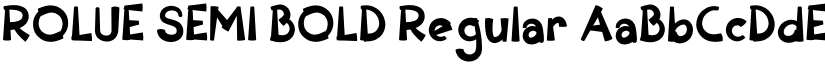 ROLUE SEMI BOLD Regular font