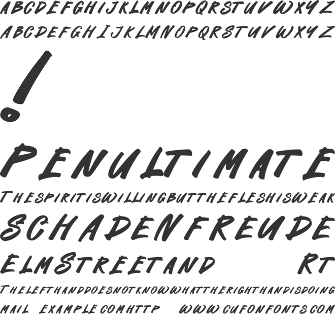 Panic Attack font preview