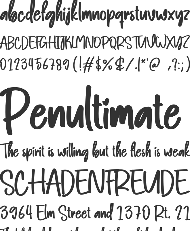 Nighthome font preview