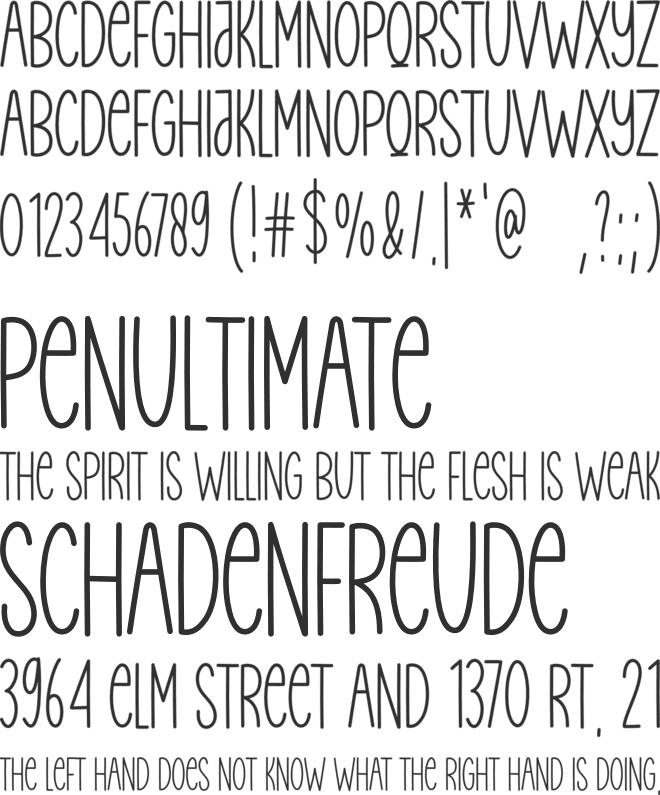 Christmas Minimalist font preview