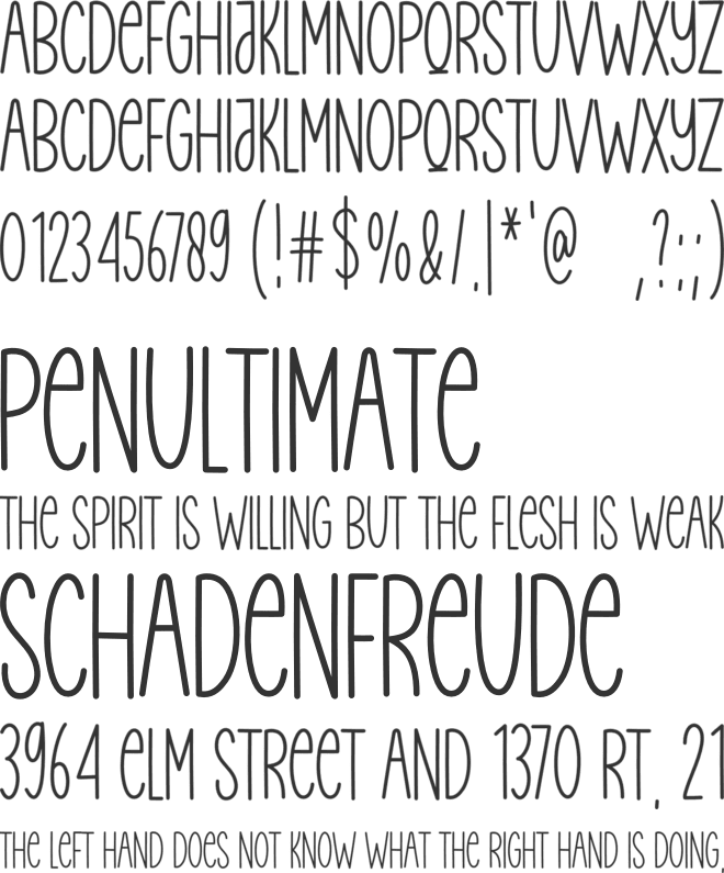Christmas Minimalist font preview