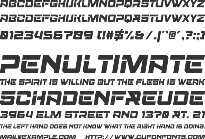 Aeroboost font preview