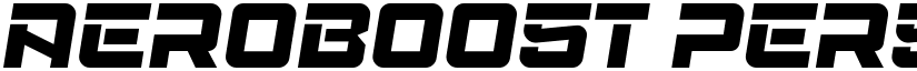 Aeroboost Personal Use font