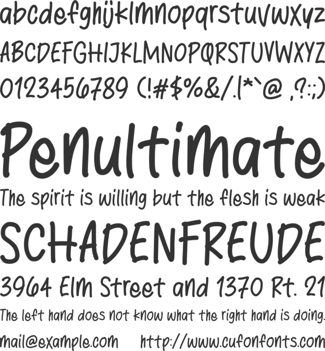 Duckname font preview