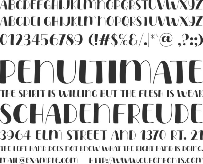 Dogname font preview
