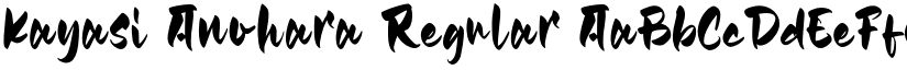 Kayasi Anohara Regular font