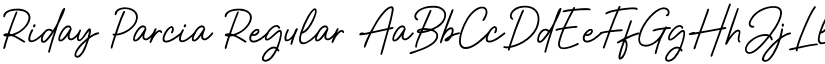 Riday Parcia Regular font