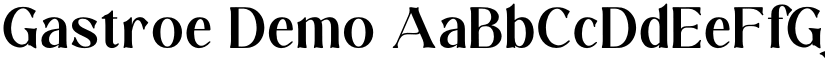 Gastroe Demo font