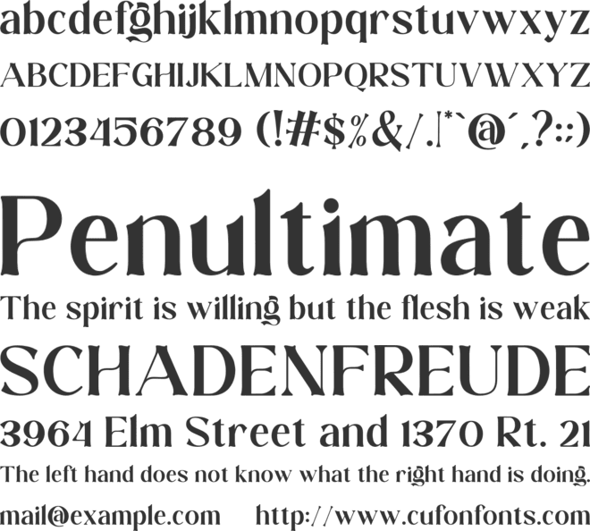 Gastroe font preview