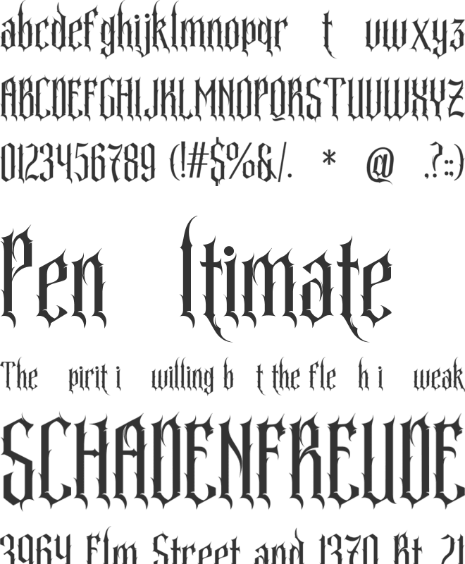 Nortnoh font preview