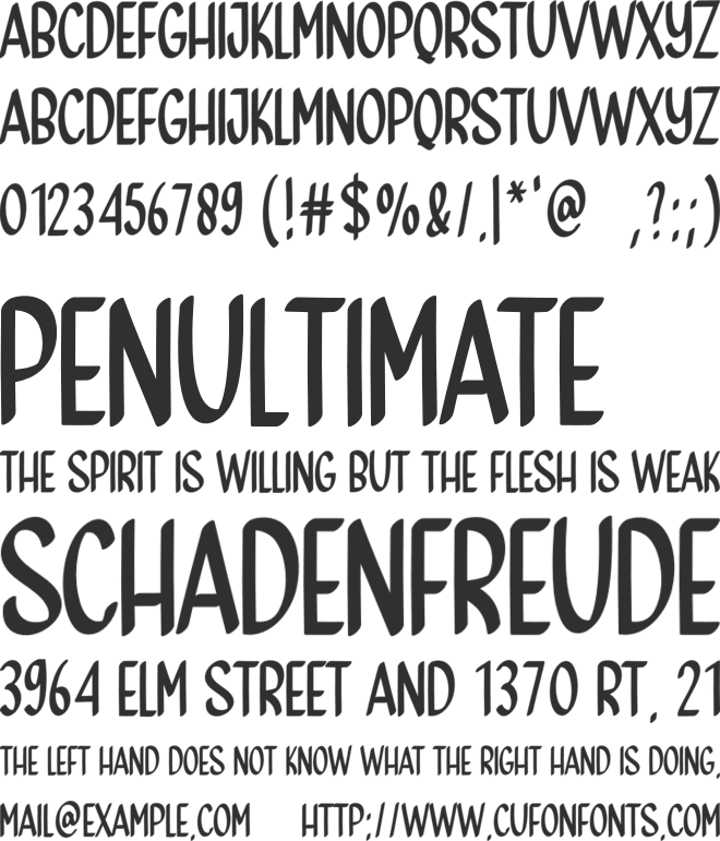 Thanks Giving font preview