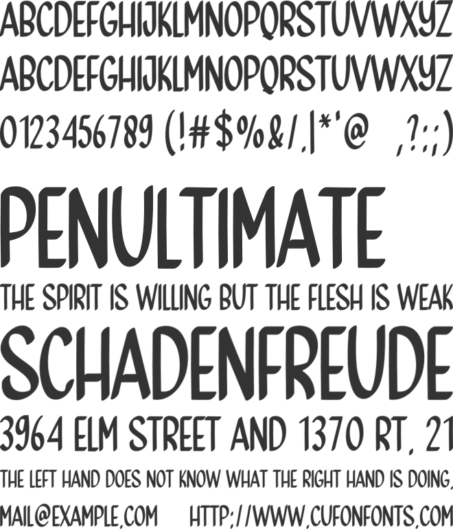 Thanks Giving font preview