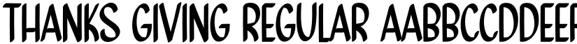 Thanks Giving Regular font