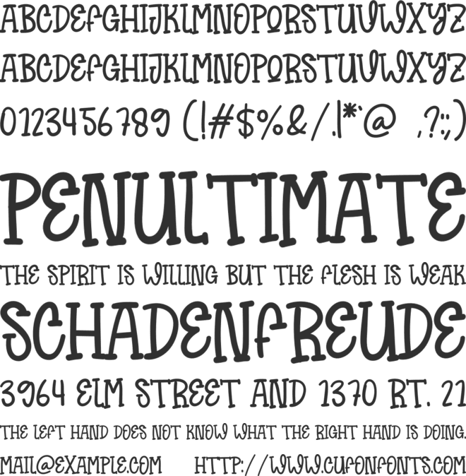 Beach And Sand font preview