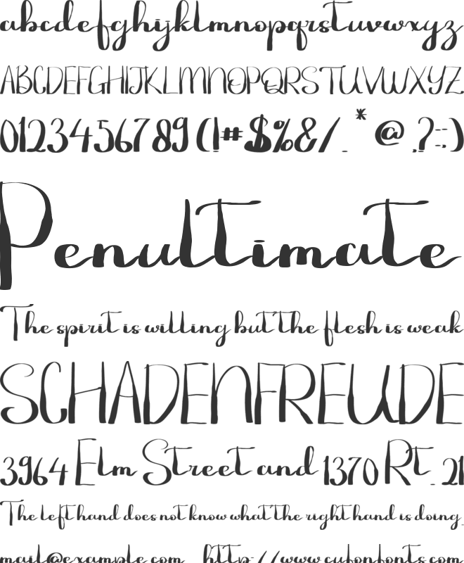 ARTHANA GISEA font preview