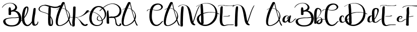 BUTAKORA CANDEN font