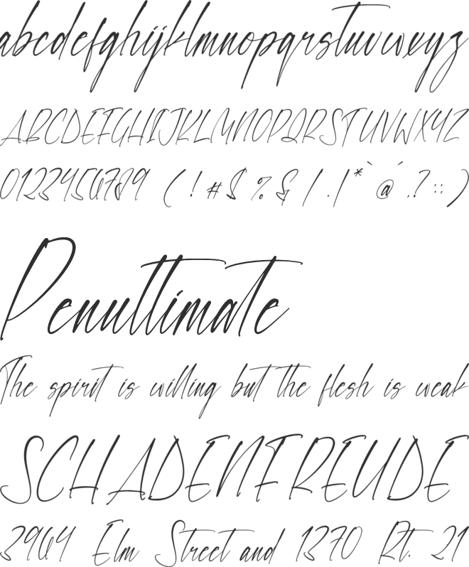 Rodiant Mirage font preview