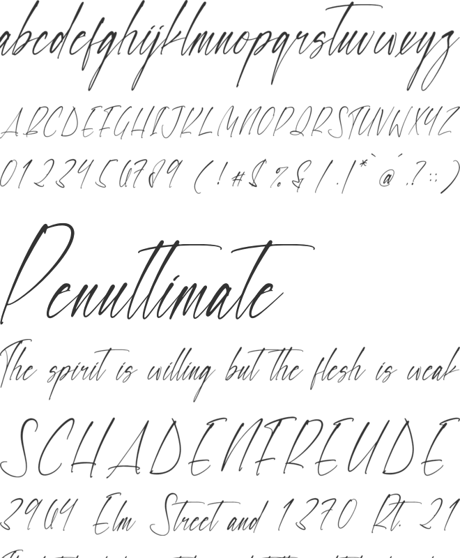 Rodiant Mirage font preview