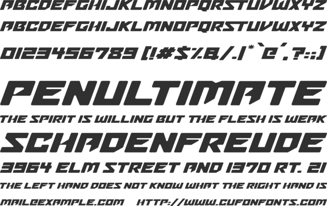 Thuast font preview