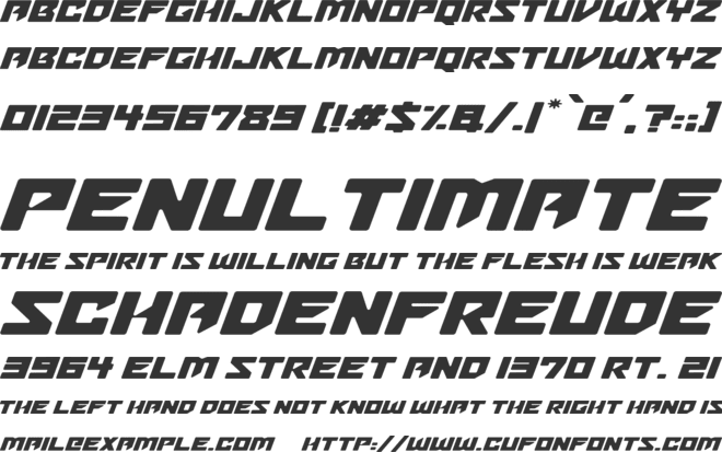 Thuast font preview