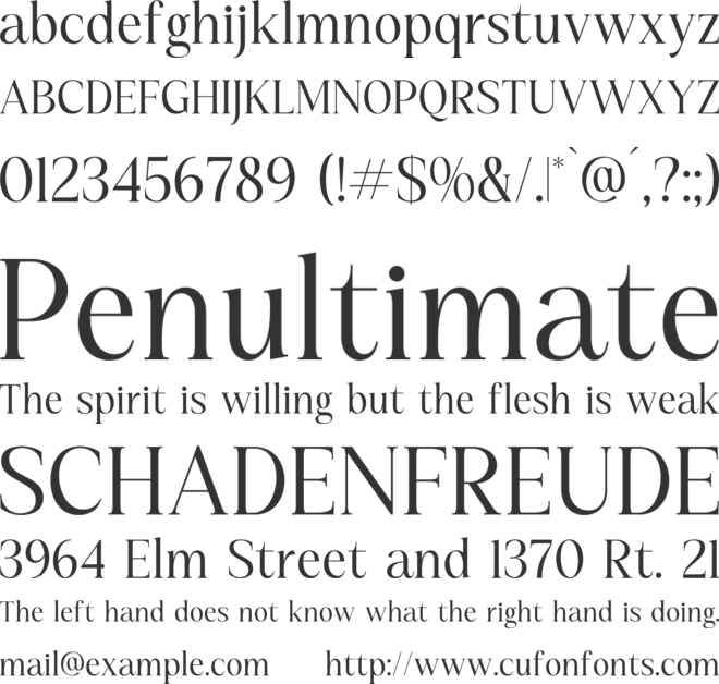 Kiprhany font preview