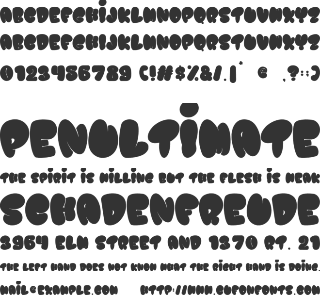 Gummies font preview