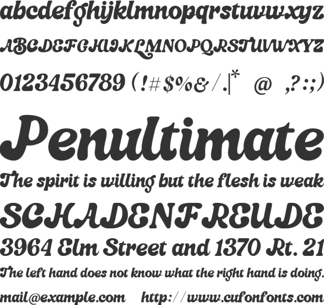 Bright Live font preview