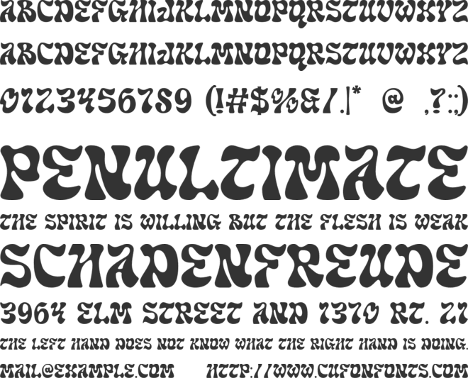 Glass Water font preview