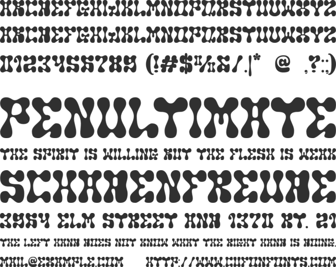Arable font preview