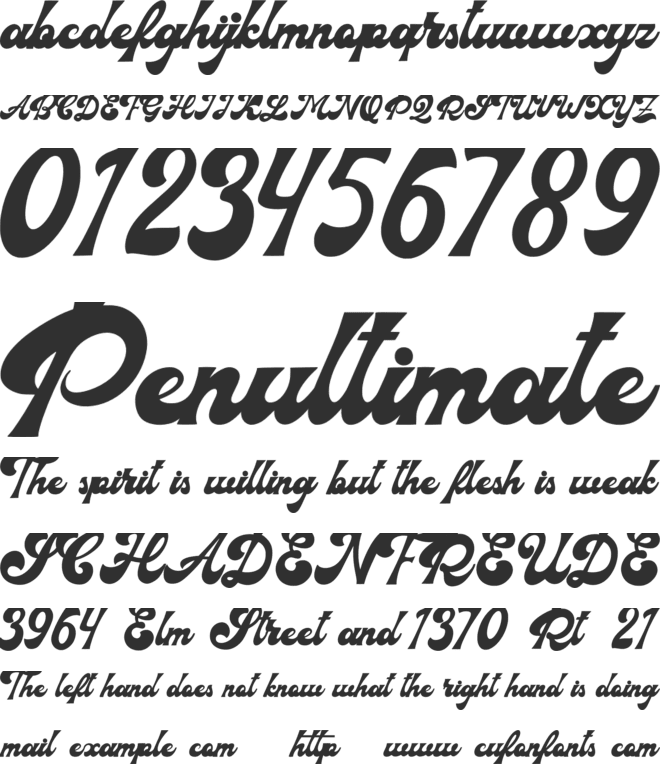 Youth Heritage font preview