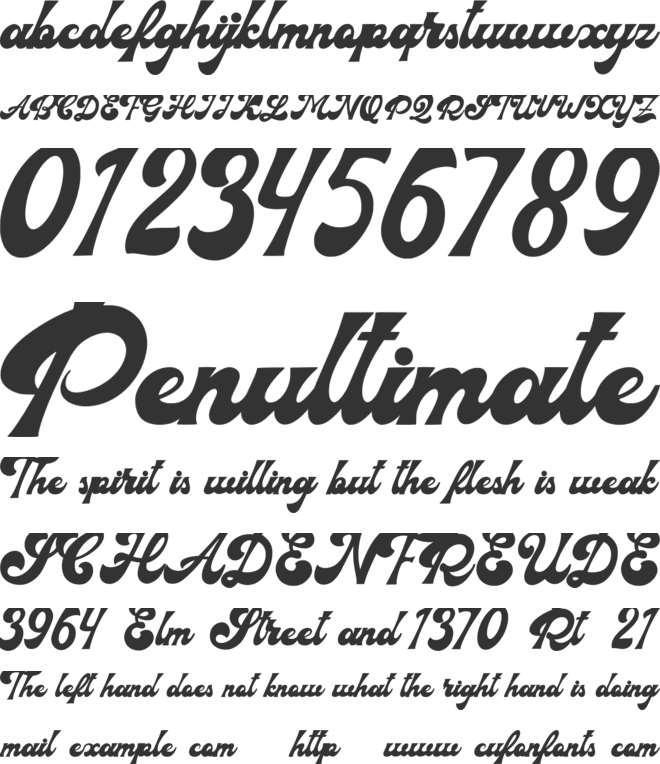 Youth Heritage font preview