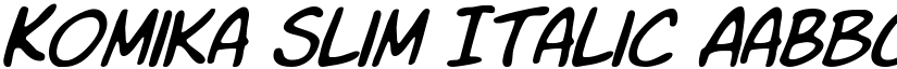 Komika Slim Italic font