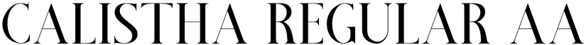 Calistha Regular font