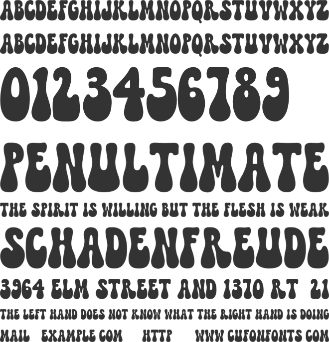 Retro Love font preview