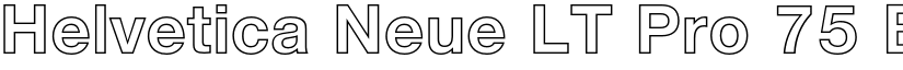 Helvetica Neue LT Pro 75 Bold Outline font