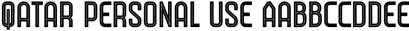Qatar Personal Use font