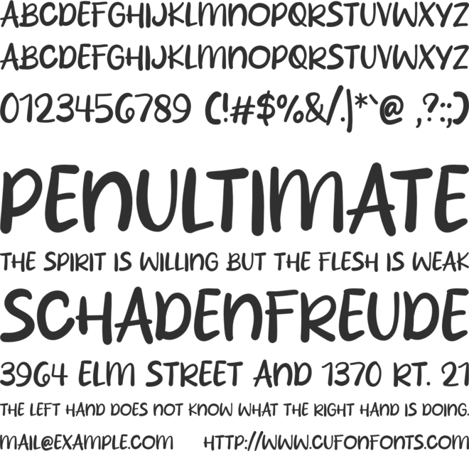 Heyhoo font preview