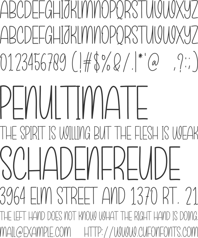 Baby Pinky font preview