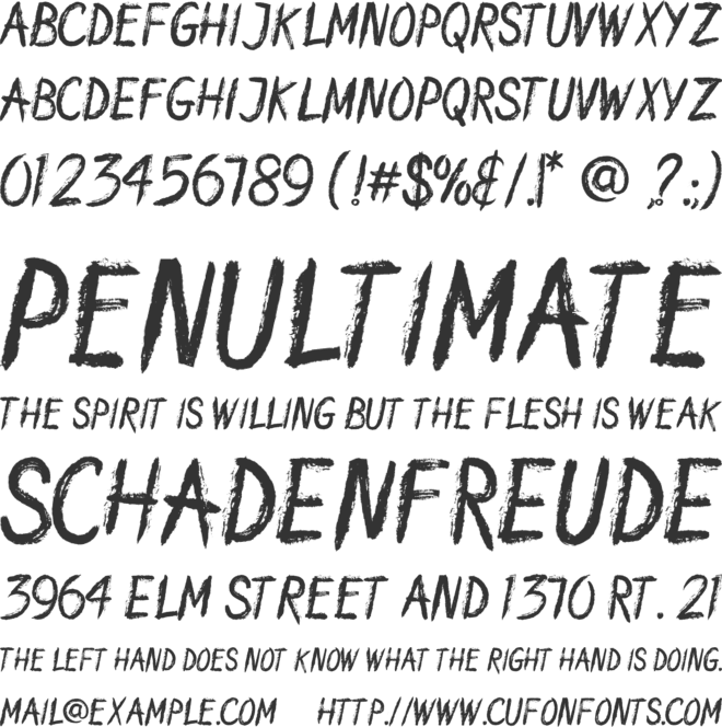 Chero font preview